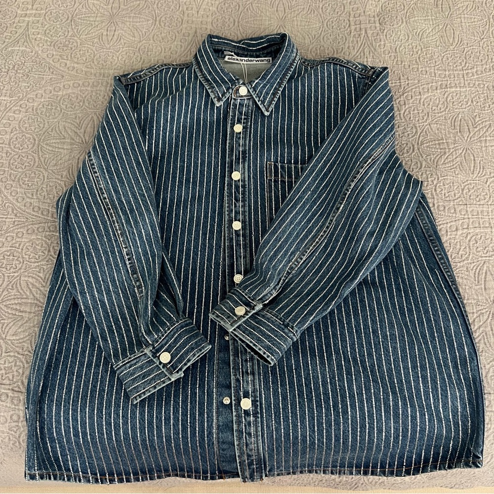 Alexander Wang Crystal Denim Jacket